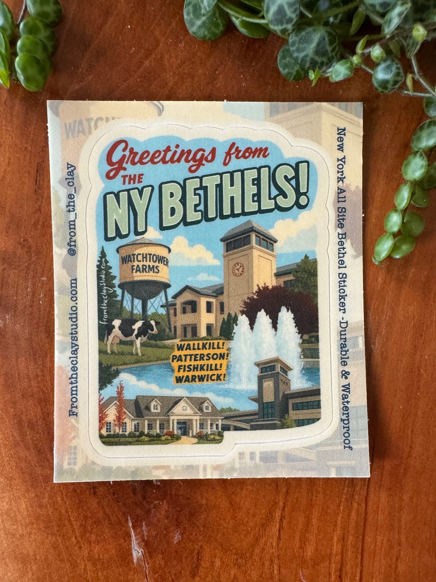 All NY Bethel Vintage Map Decal Sticker