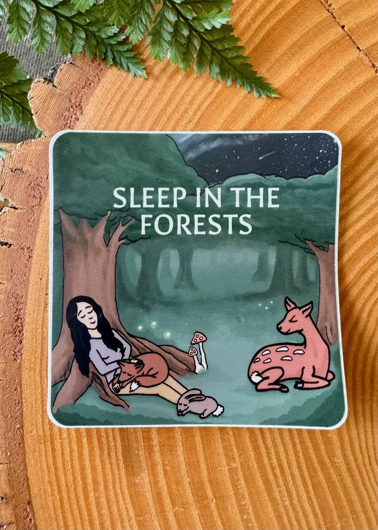 Sleep in the Forests - Ezekiel 34:25 Waterproof Vinyl Sticker