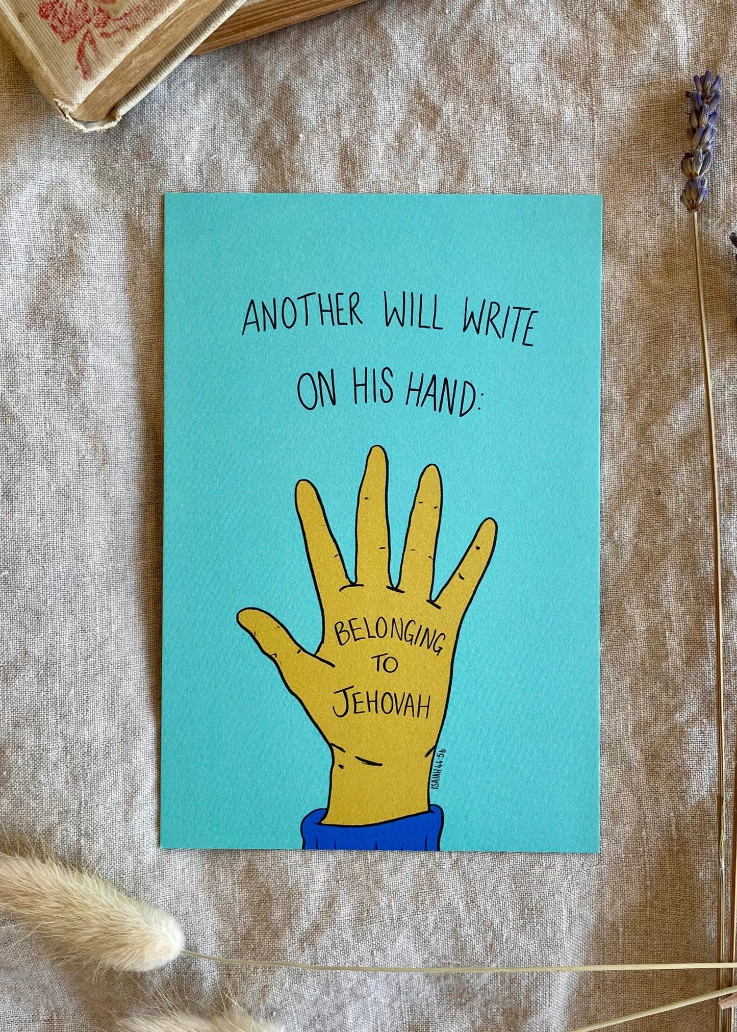 Isaiah 44:5b -Baptism Postcard & Envelope