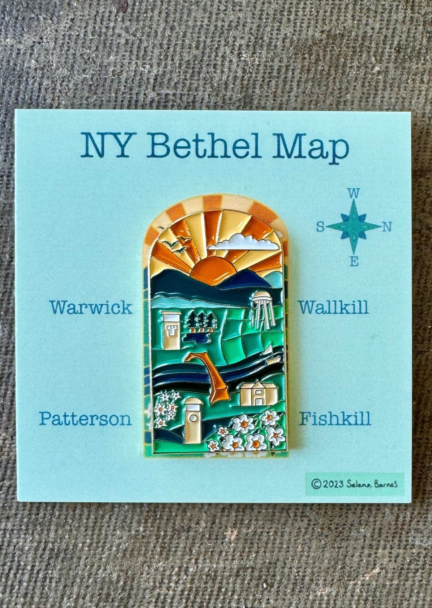 NY Bethel Enamel Pin or Magnet