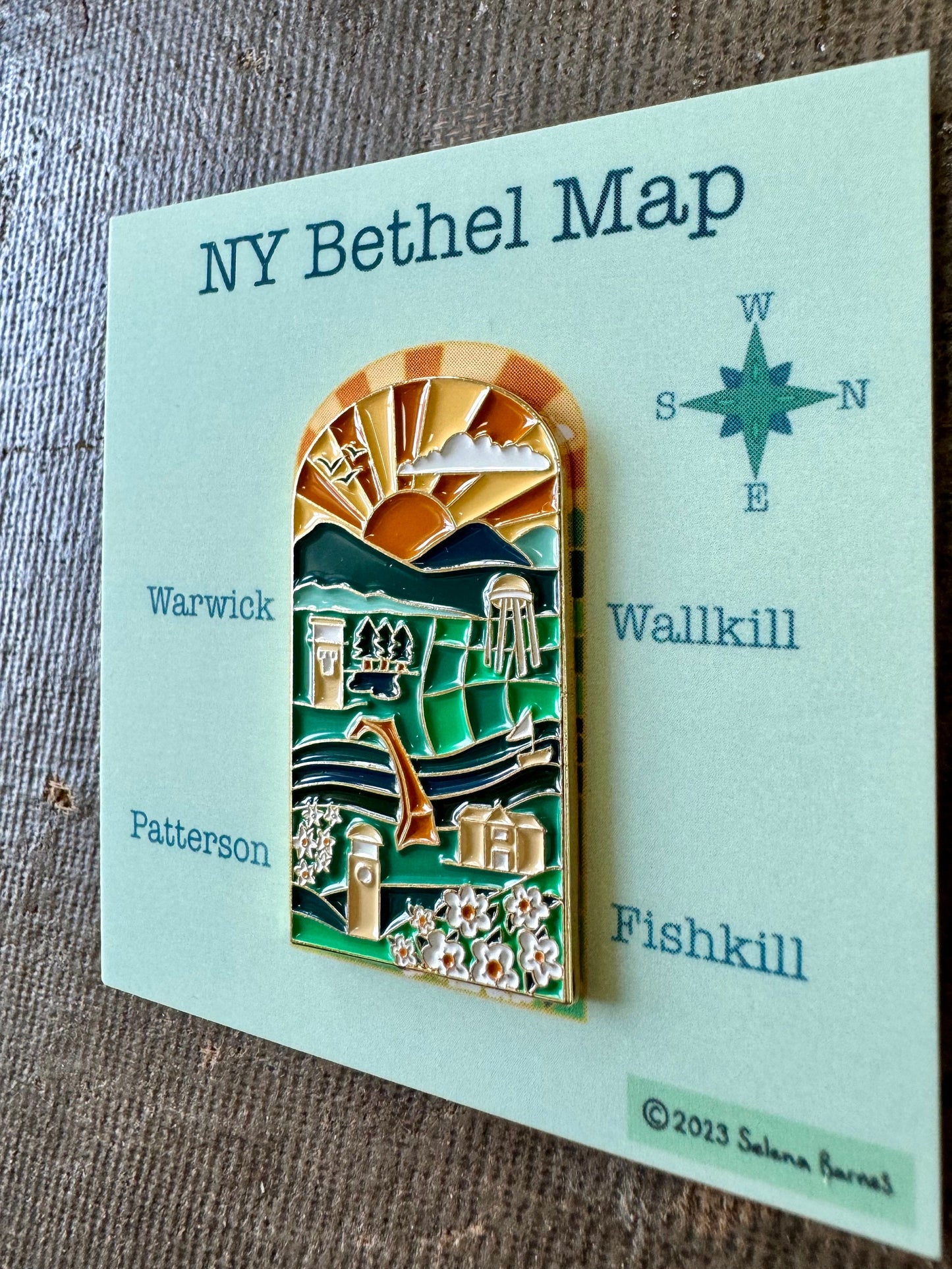 NY Bethel Enamel Pin or Magnet