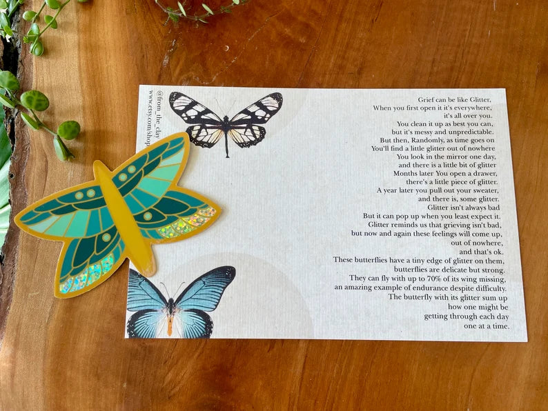 Grief Butterfly Sticker & Postcard
