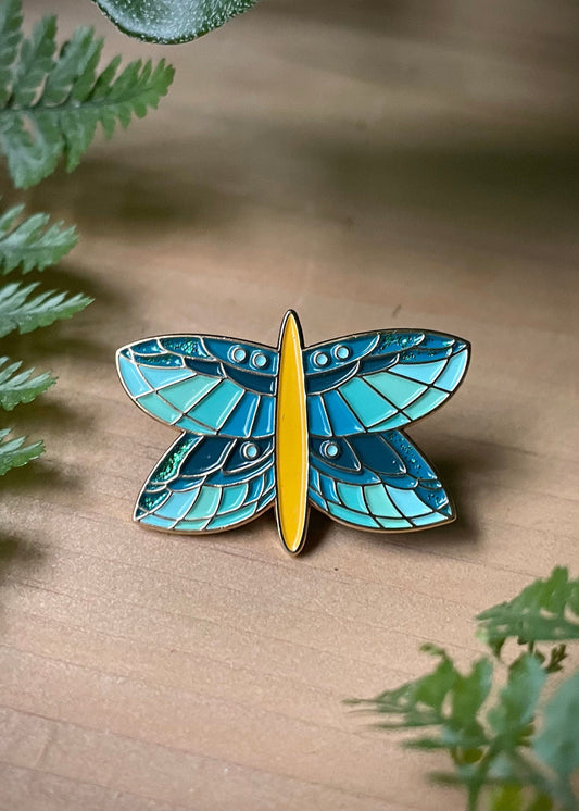 Grief Butterfly Enamel Pin & Postcard