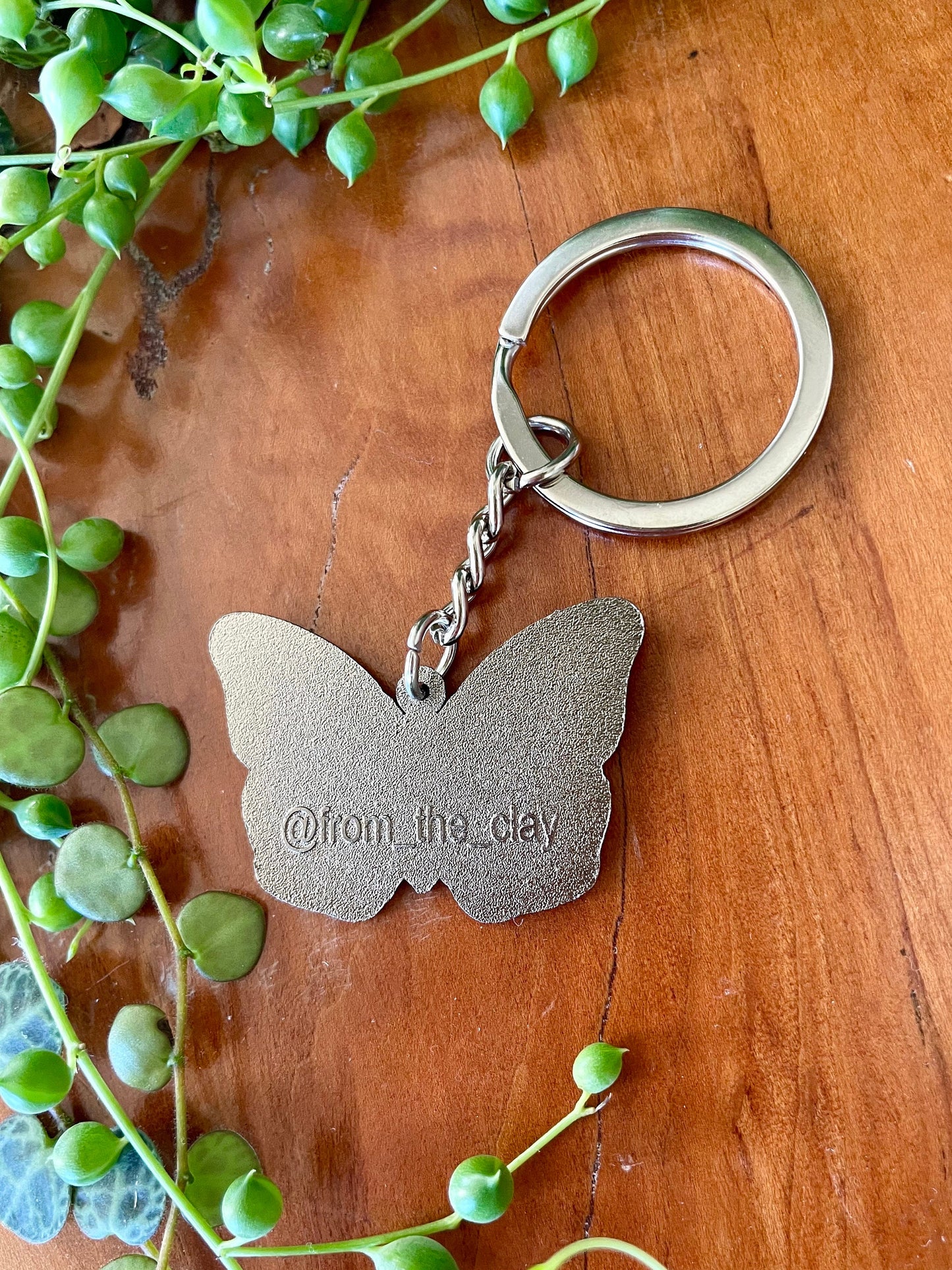 Monarch Grief Butterfly Keyring & postcard