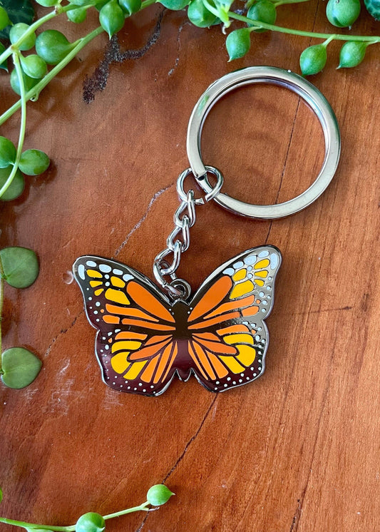 Monarch Grief Butterfly Keyring & postcard