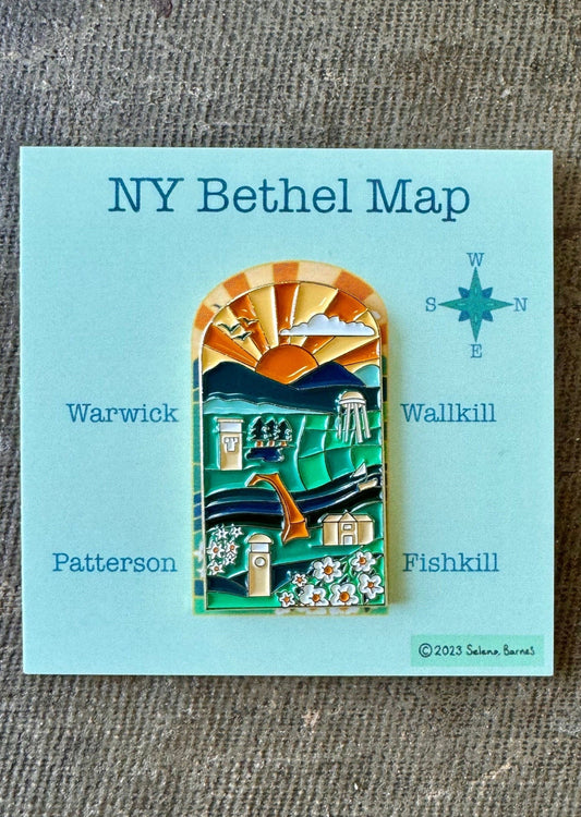 NY Bethel Enamel Pin or Magnet