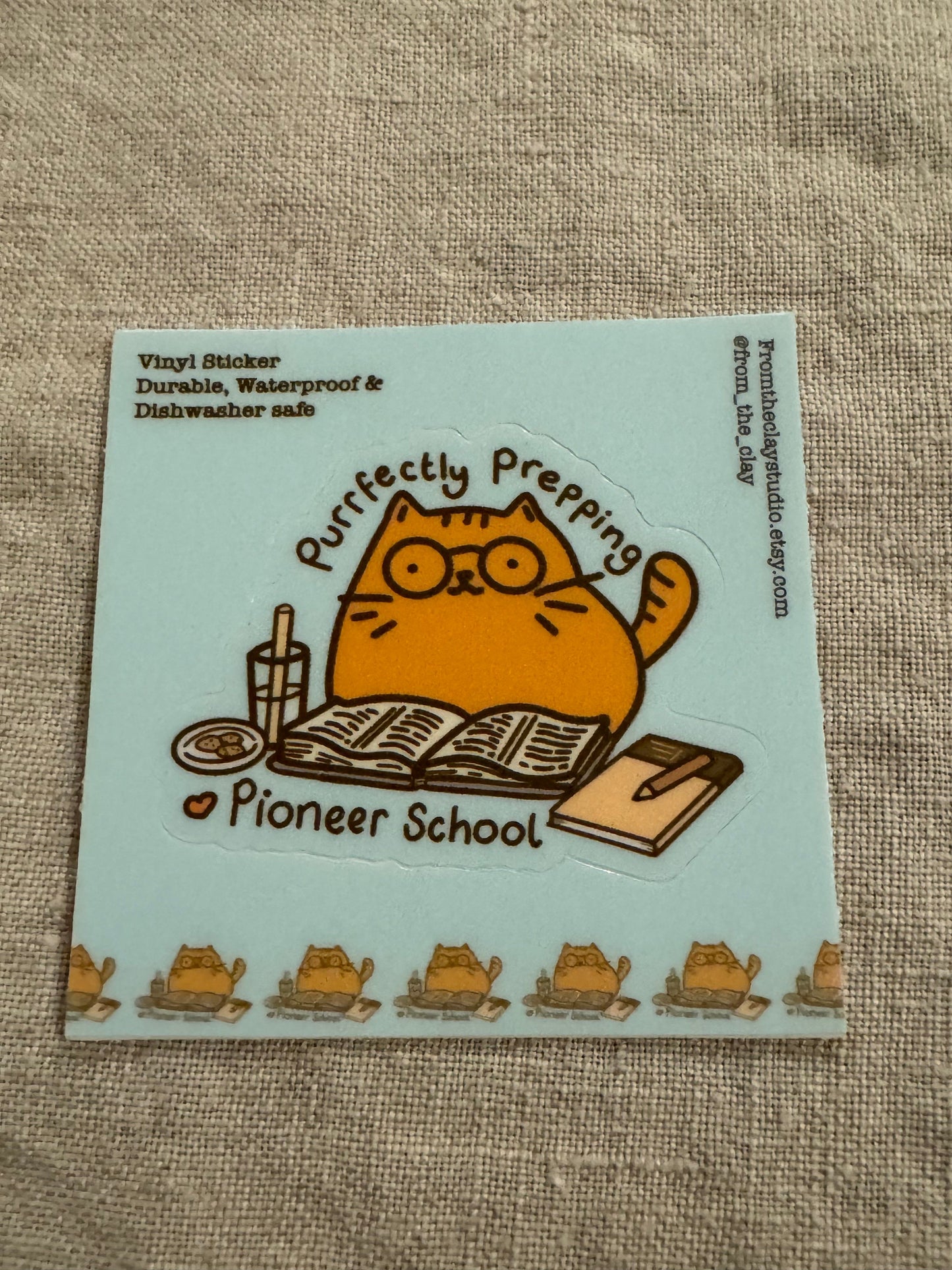 Pioneer Cat! Waterproof Vinyl Sticker- Pioneer School